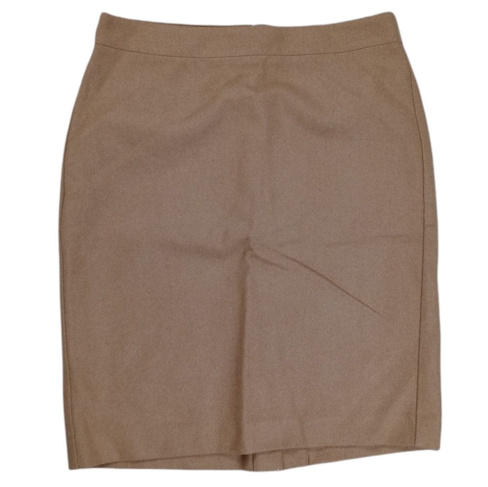 Beige Tan J. Crew Wool Pencil Skirt